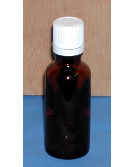 Flacon vide pour préparation verre brun  hv, 30 ml (huiles végétales+huiles essentielles)