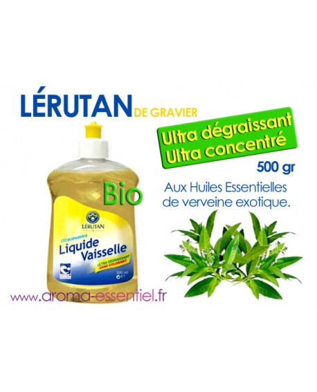 Liquide vaisselle main bio Lerutan aux huiles essentielles, 500 ML
