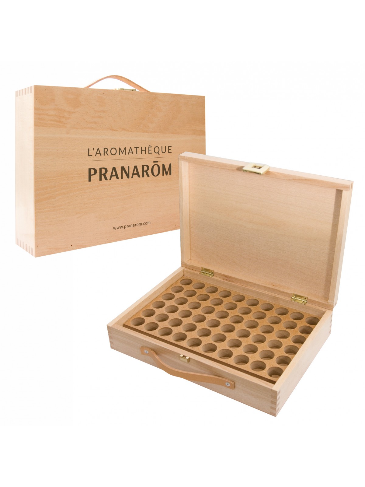 Aromathèque (coffret en bois) pour 60 Huiles Essentielles de Pranarom