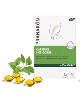 Capsules nez gorge Bio Aromaforce de Pranarom