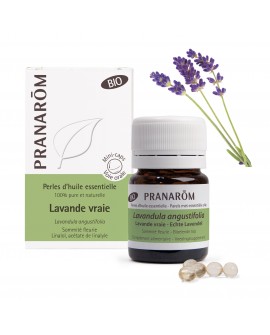 Lavande vraie BIO, Perles d'huile essentielle de Pranarom