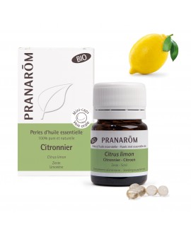 Citron zeste BIO, Perles d'huile essentielle de Pranarom