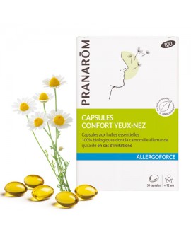 Capsules Confort yeux-nez Bio Allergoforce de Pranarom