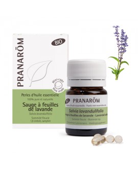 Sauge à feuilles de Lavande Bio, Perles d' huile essentielle de Pranarom