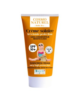 Crème solaire BIO SPF50 pour Bébé, Haute protection