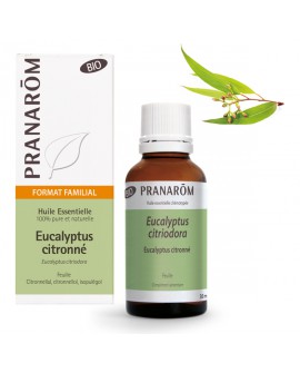 Eucalyptus citronné BIO 30 ml,  Huile Essentielle de Pranarom