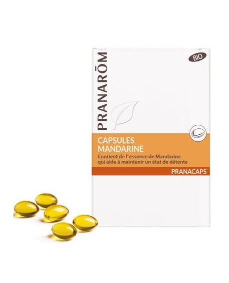 Mandarine BIO capsules aromatiques (Détente) de Pranarom
